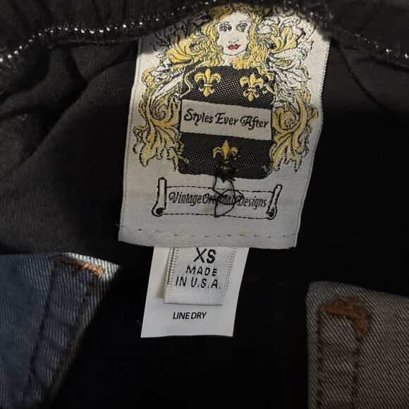 styles ever after vintage original designs denim Jeans Flare Peace Sign Low Rise - Picture 4 of 5